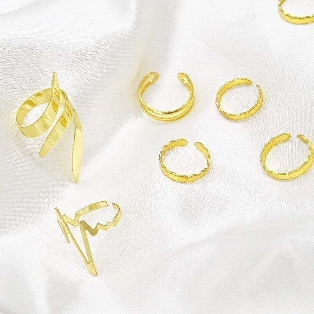 Gold Stacking Ring Set - Picture 2 of 7